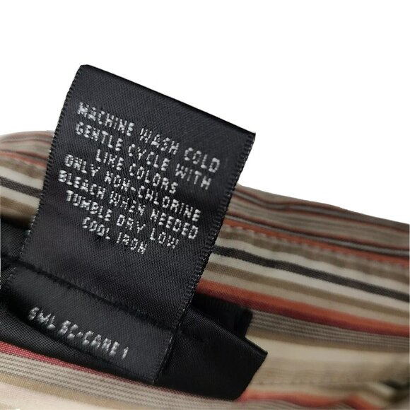 Style & Co Shirt Womens Plus Size 18W Brown Pink White Striped Button Down - Picture 6 of 6